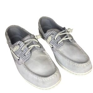 Sperry's Women's Gray‎ Slip On Boat Shoes With Stripe Accent Design. Size 7.5